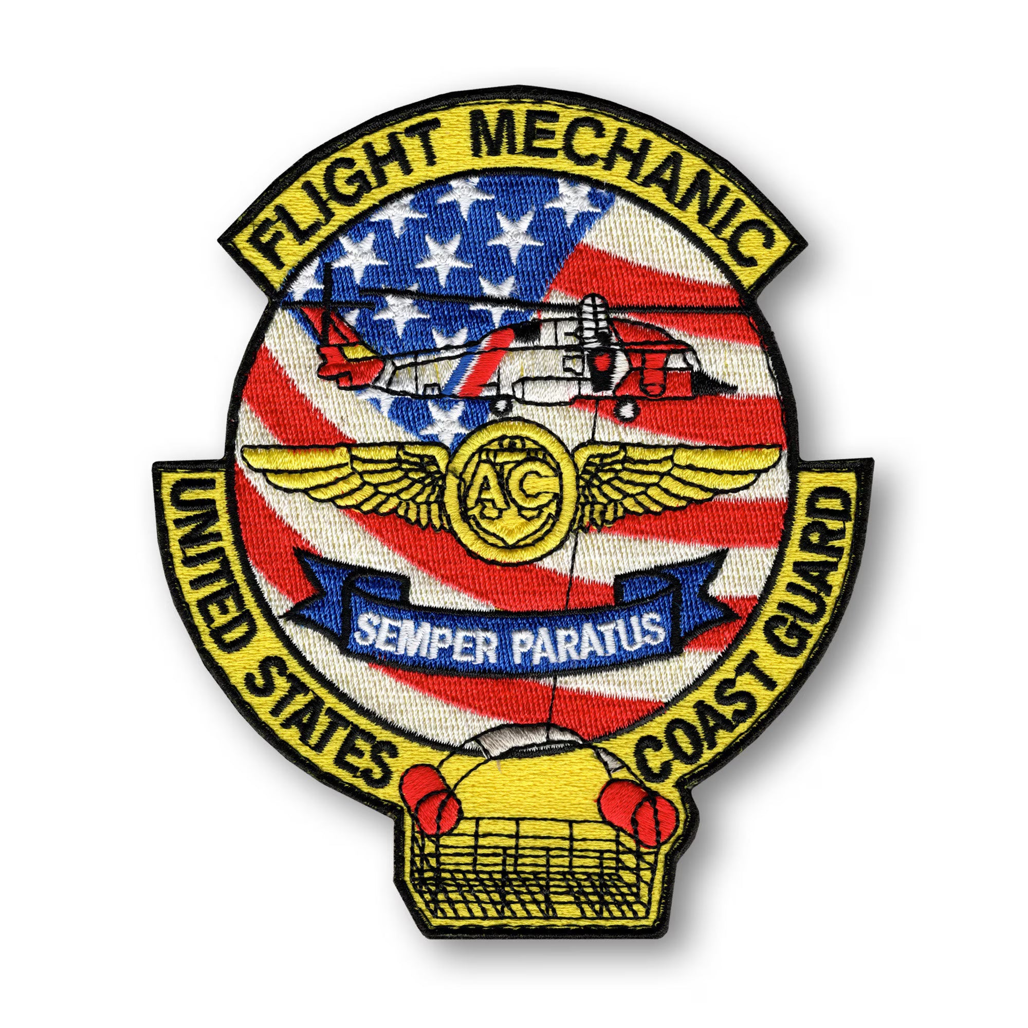 H60 USCG Flight Mechanic Embroidered Patch